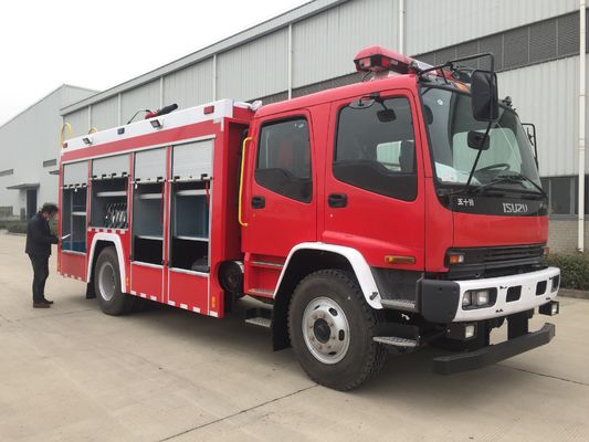 177kw 6 Wheeled Water Tank Fire Truck 6000L Capacity With Double Cabin