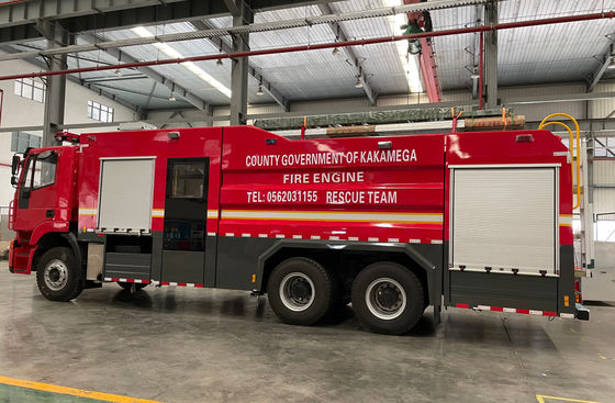 IVECO 290HP Fire Department Rescue Trucks 10 Wheeled 10000L Capacity