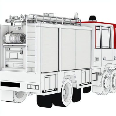 ISUZU Foam Fire Truck 2000kg Capacity Diesel Engine