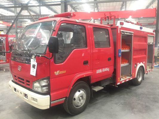 Πυροσβεστικό όχημα Isuzu Red Color Water Tank 2000kg Χωρητικότητα EURO 6