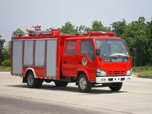 Μίνι 120HP 6 τροχών ISUZU 2000L Υδάτινη και αφρό δεξαμενή Πυροσβεστική μηχανή