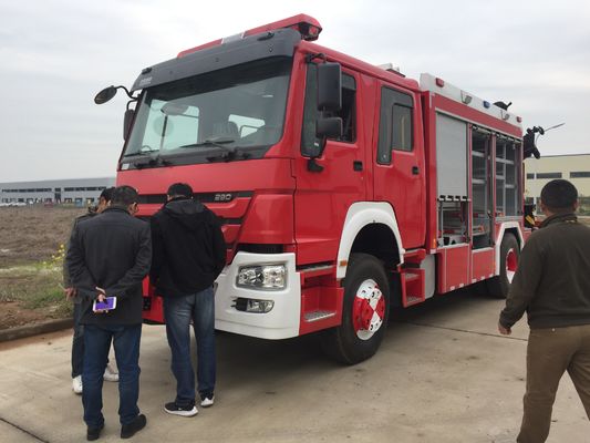 350hp Emergency Rescue Fire Truck Red Colour Diesel Fuel Type