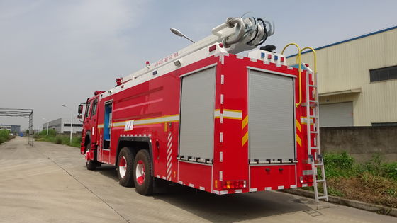 18 Meter Water Fire Engine , 6x4 336KW Heavy Rescue Vehicle With 10000L Water Capacity