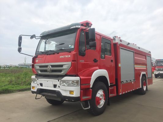 HOWO 196kw Δασοπυροσβεστικό Μηχάνημα 4x2 Τύπου 6 Τόνων Χωρητικότητα Αφρού με Διπλή καμπίνα