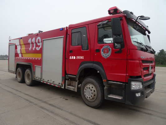 SINOTRUK 375HP Commercial Fire Trucks , 6x4 15T Fire Rapid Response Vehicle